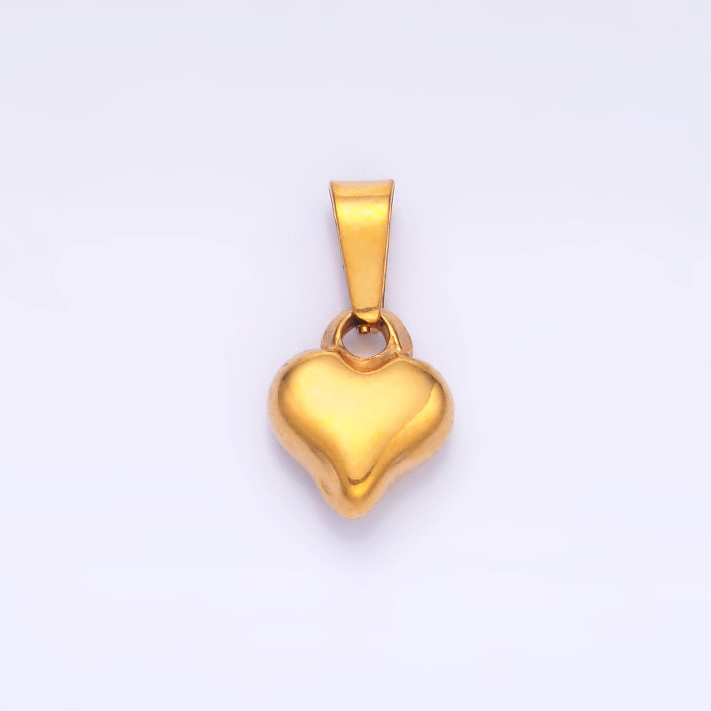 Mini PVD Gold Stainless Steel Swirl Heart Charm Love Jewelry Making Supply | P-1554