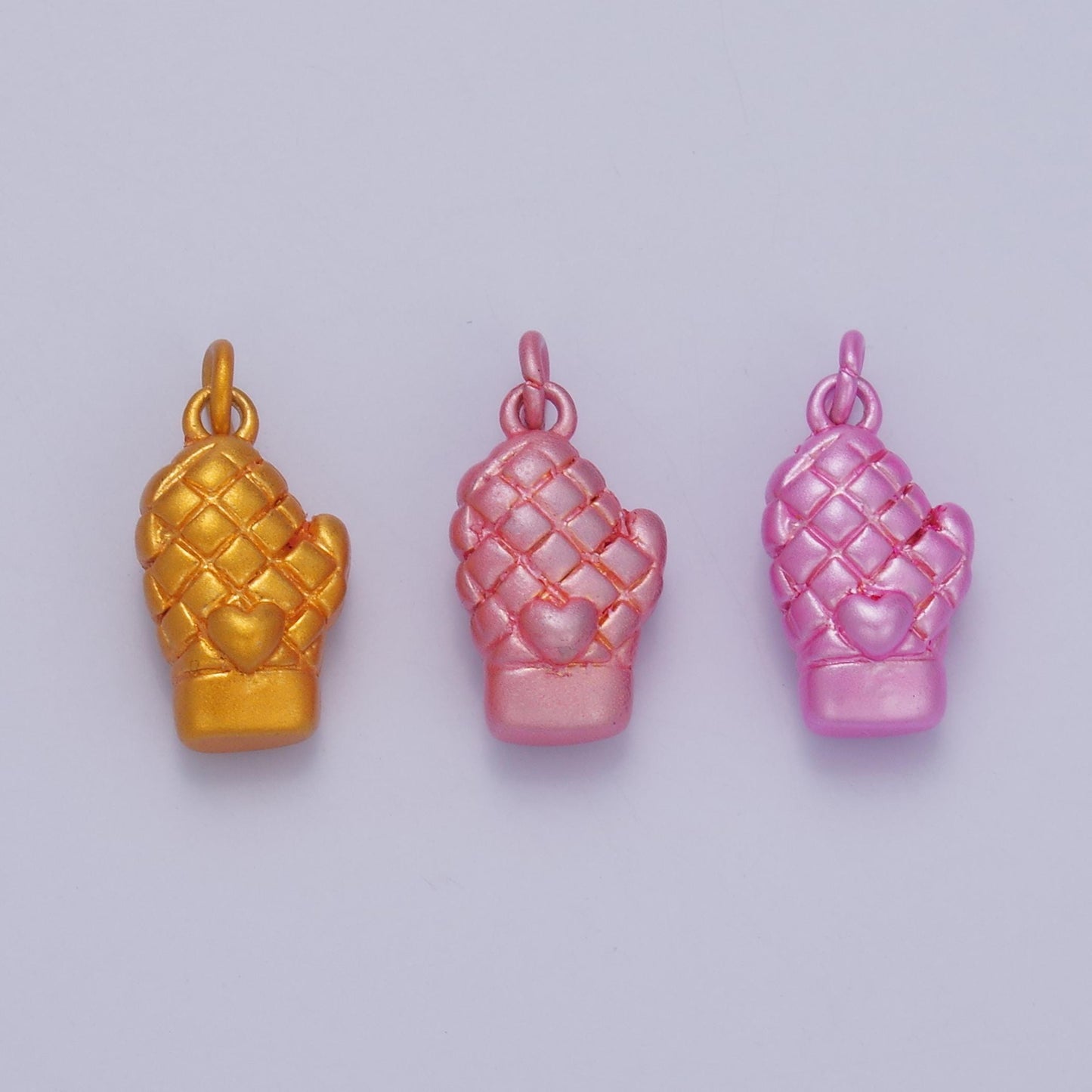 Mini Enamel Gold Oven Mittens Charm Silver Kitchen Mitts Charm Chef Bakery Cooking Jewelry Inspired C021