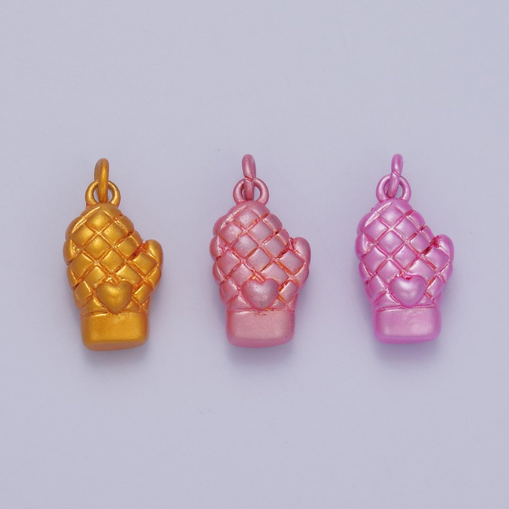 Mini Enamel Gold Oven Mittens Charm Silver Kitchen Mitts Charm Chef Bakery Cooking Jewelry Inspired C021