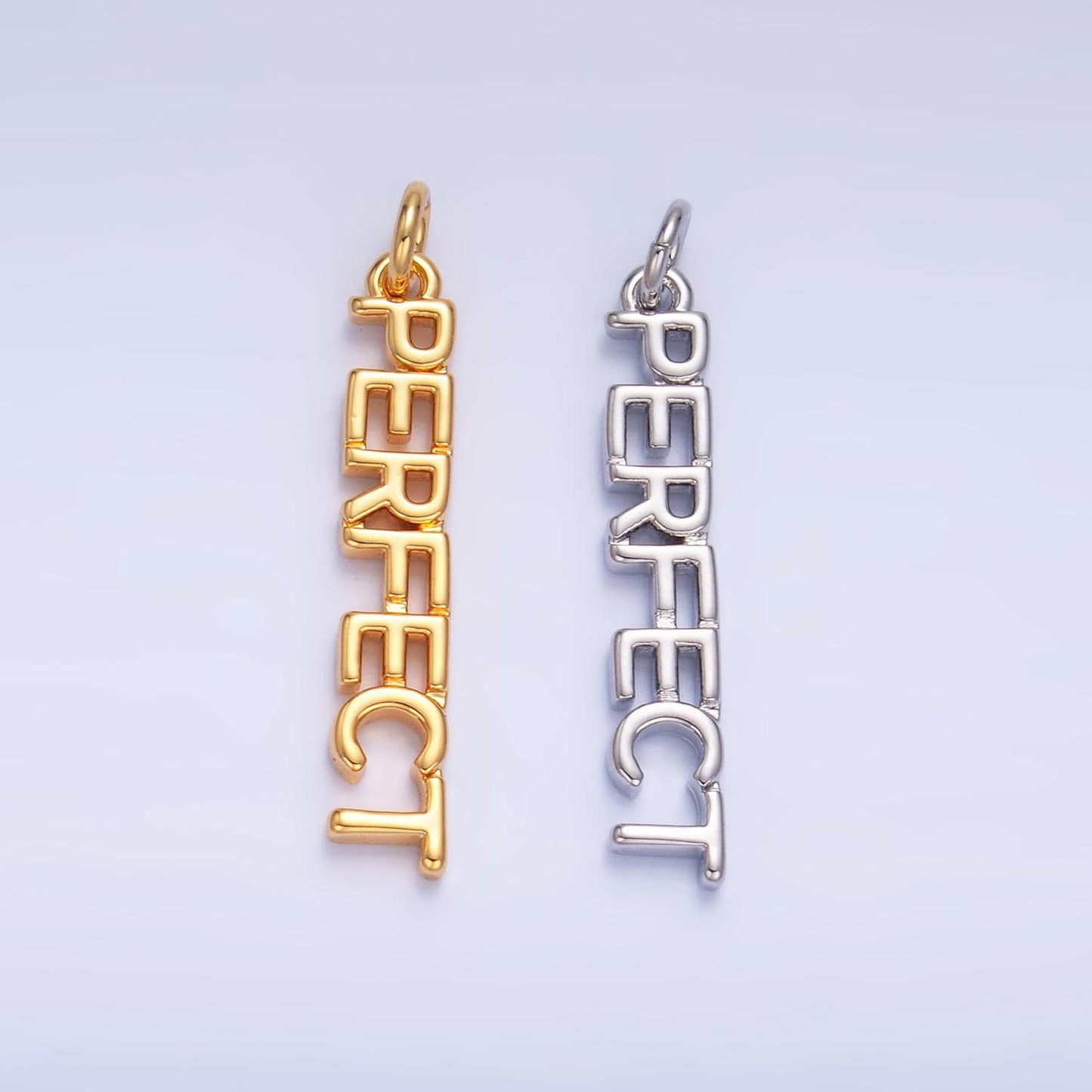 Dainty Gold Filled Perfect charm for bracelet necklace earring component diy jewelry making supply word charm minimalist jewelry W316