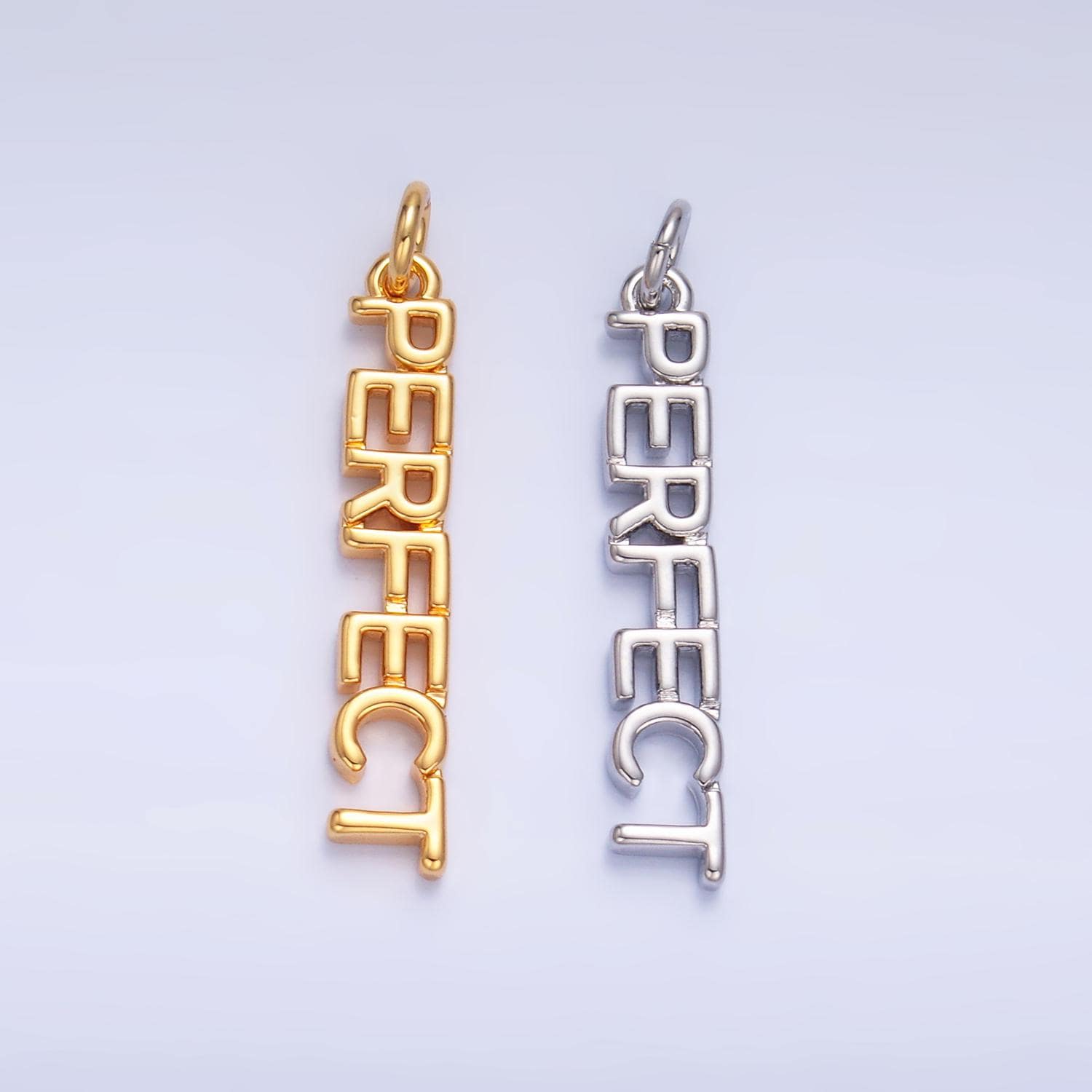 Dainty Gold Filled Perfect charm for bracelet necklace earring component diy jewelry making supply word charm minimalist jewelry W316