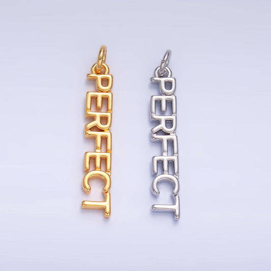 Dainty Gold Filled Perfect charm for bracelet necklace earring component diy jewelry making supply word charm minimalist jewelry W316