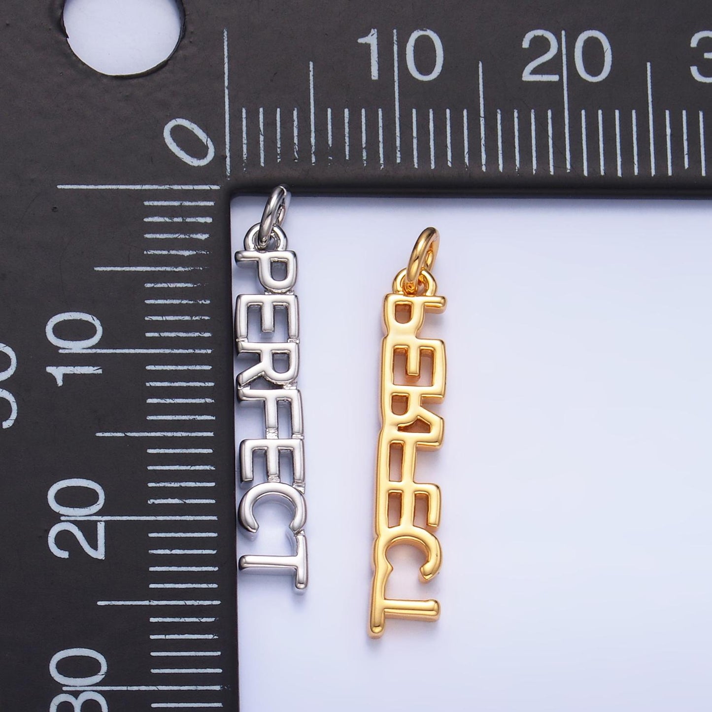 Dainty Gold Filled Perfect charm for bracelet necklace earring component diy jewelry making supply word charm minimalist jewelry W316