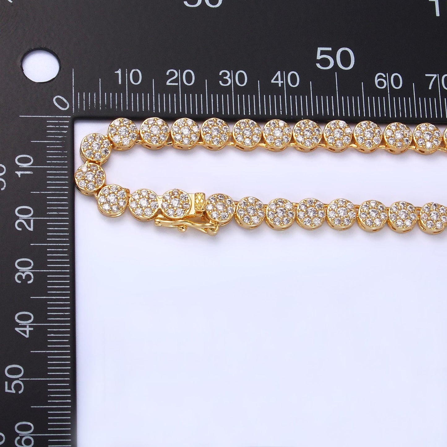 Round Cubic Zirconia Tennis Necklace CZ Diamond Necklace 14K Gold Filled Choker Necklace Gift for her WA-3030