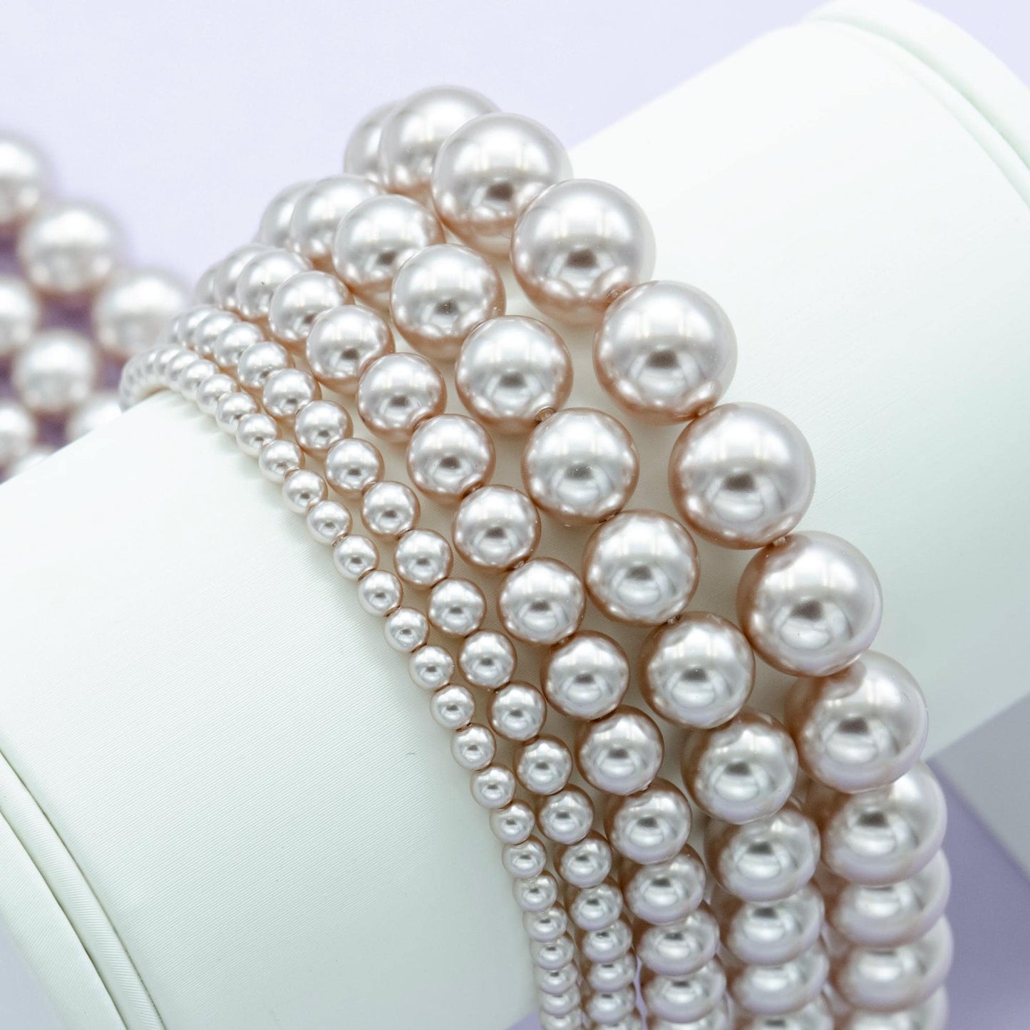 Handcrafted Champagne Shell Pearl Necklace 17 inch + 2 inch extender for Layering minimalist Jewelry Making Supply WA2826
