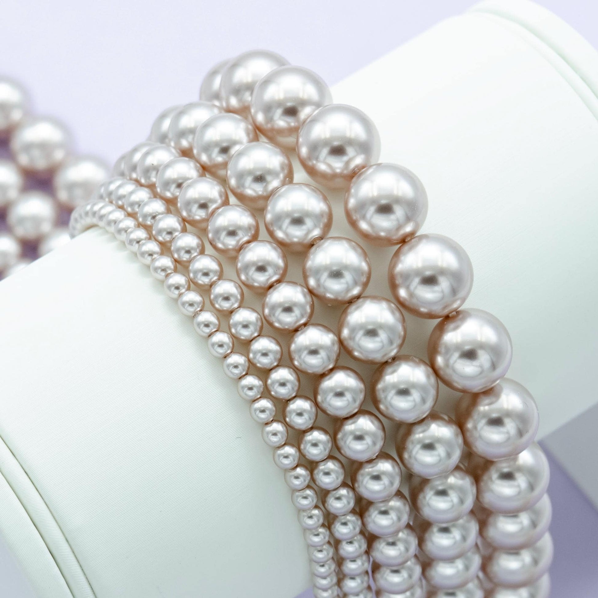 Handcrafted Champagne Shell Pearl Necklace 17 inch + 2 inch extender for Layering minimalist Jewelry Making Supply WA2826