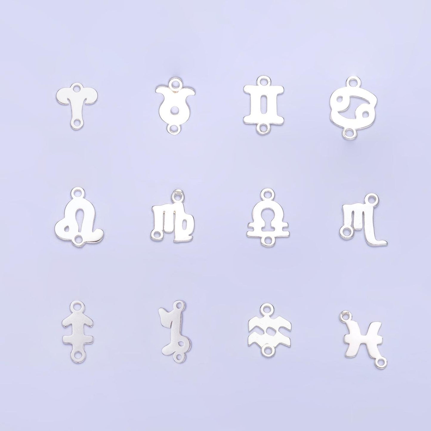 S925 Sterling Silver Zodiac Sign Connector Astrology Constellations Link Connector for Necklace Bracelet Jewelry Making Supply SL573