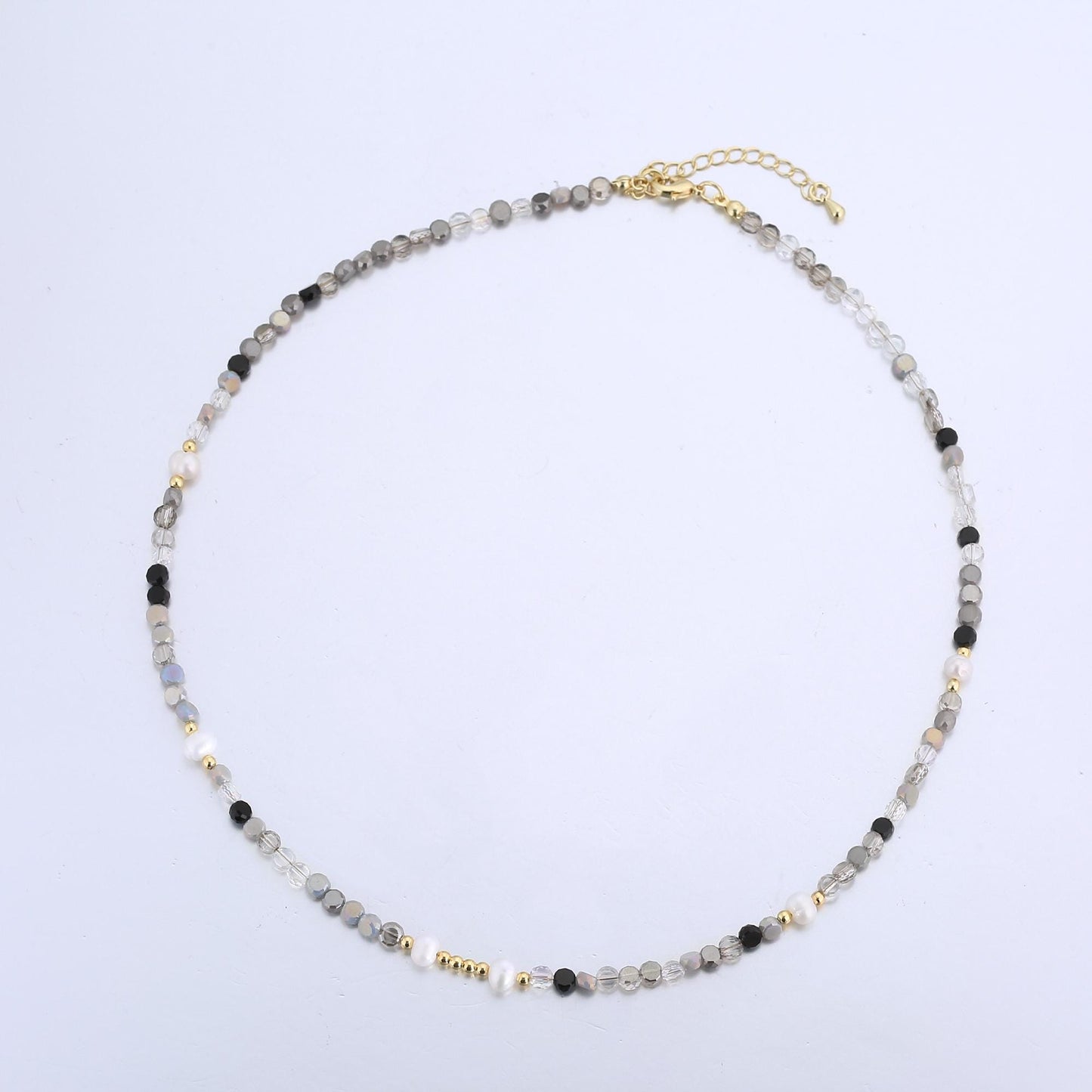 Sugar Candy Glass Bead Necklace - Handmade Beaded Necklace - Gold Filled Necklace - Bright Rainbow Necklace