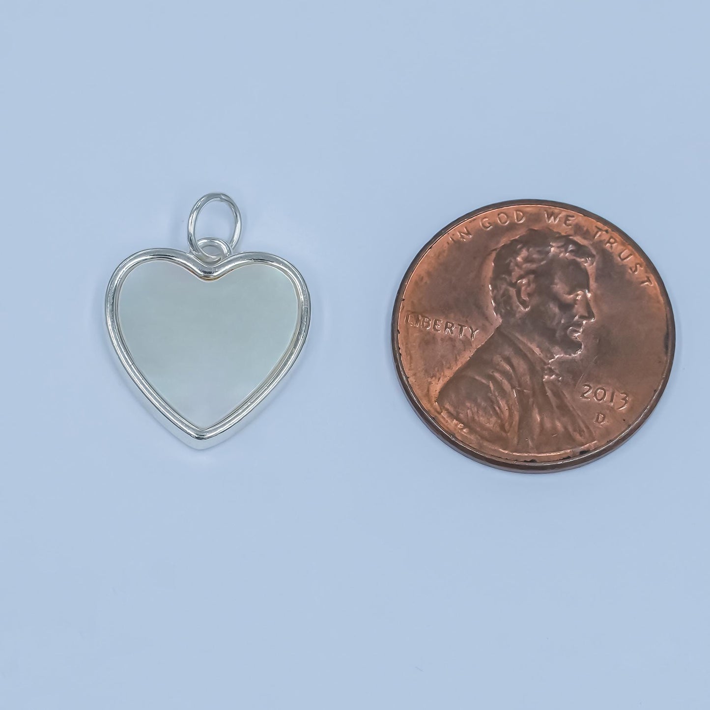 S925 Sterling Silver pearly white heart pendant shell pearl heart love charm | SL-641