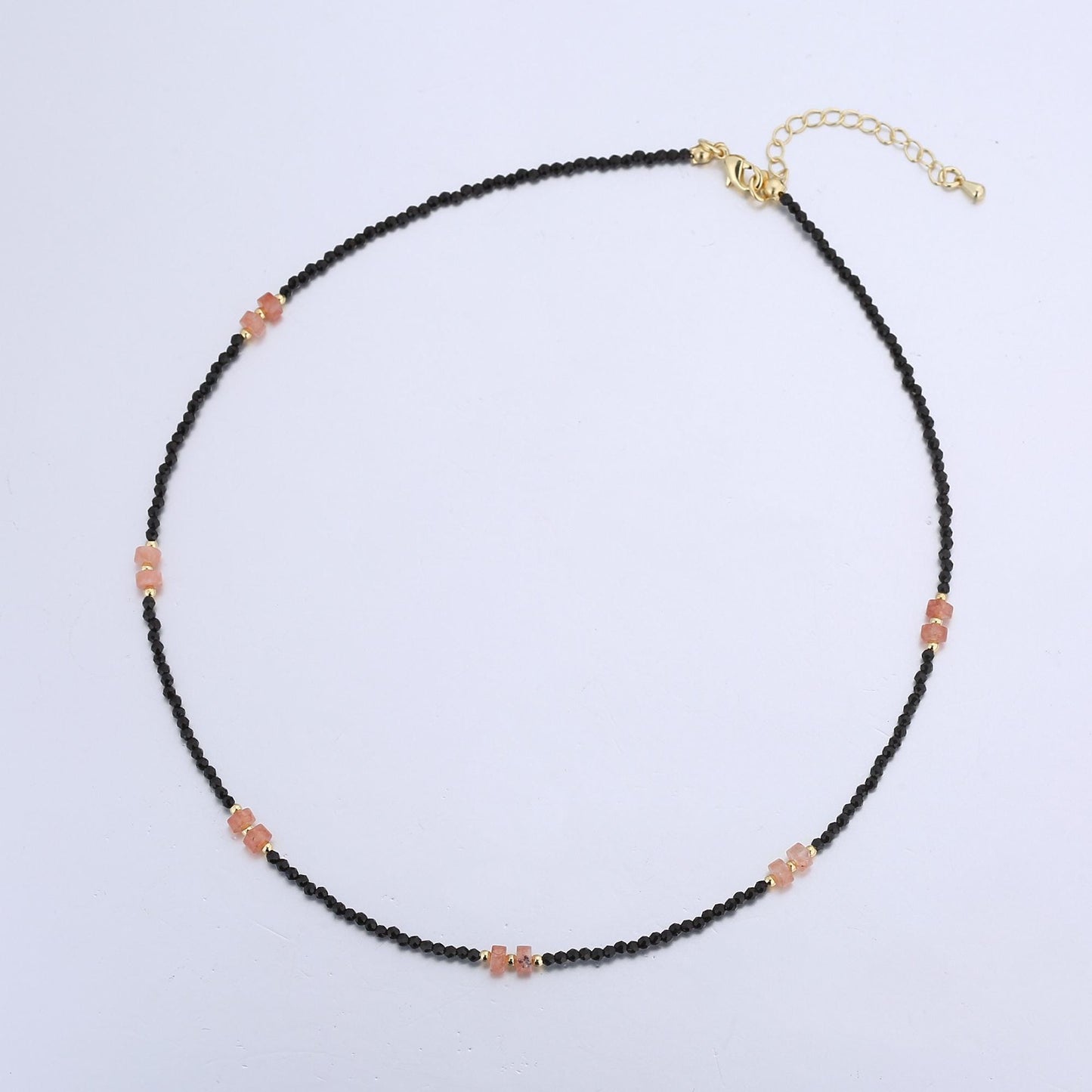 Handcrafted Dainty Beaded Necklace Gold Filled Layer Summer Necklace WA2957
