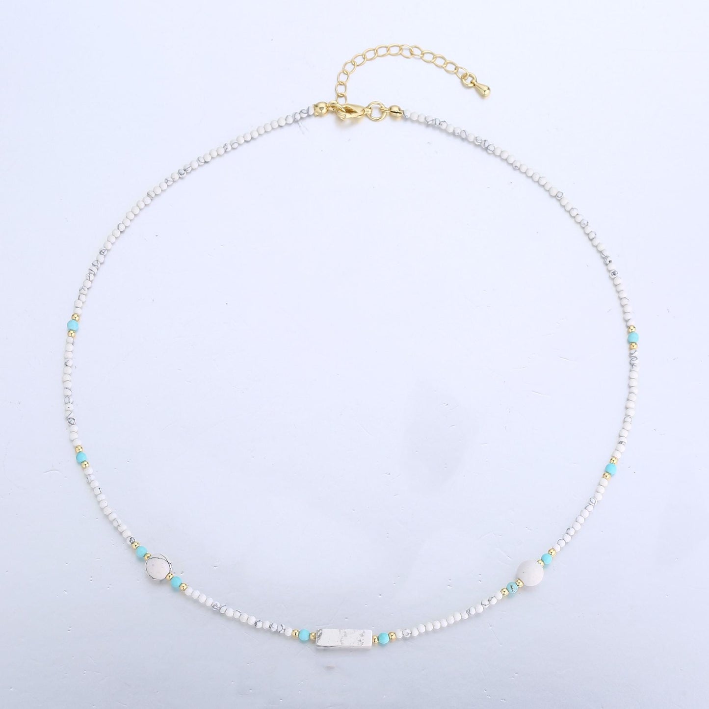 Handcrafted Dainty Beaded Necklace Gold Filled Layer Summer Necklace WA2957