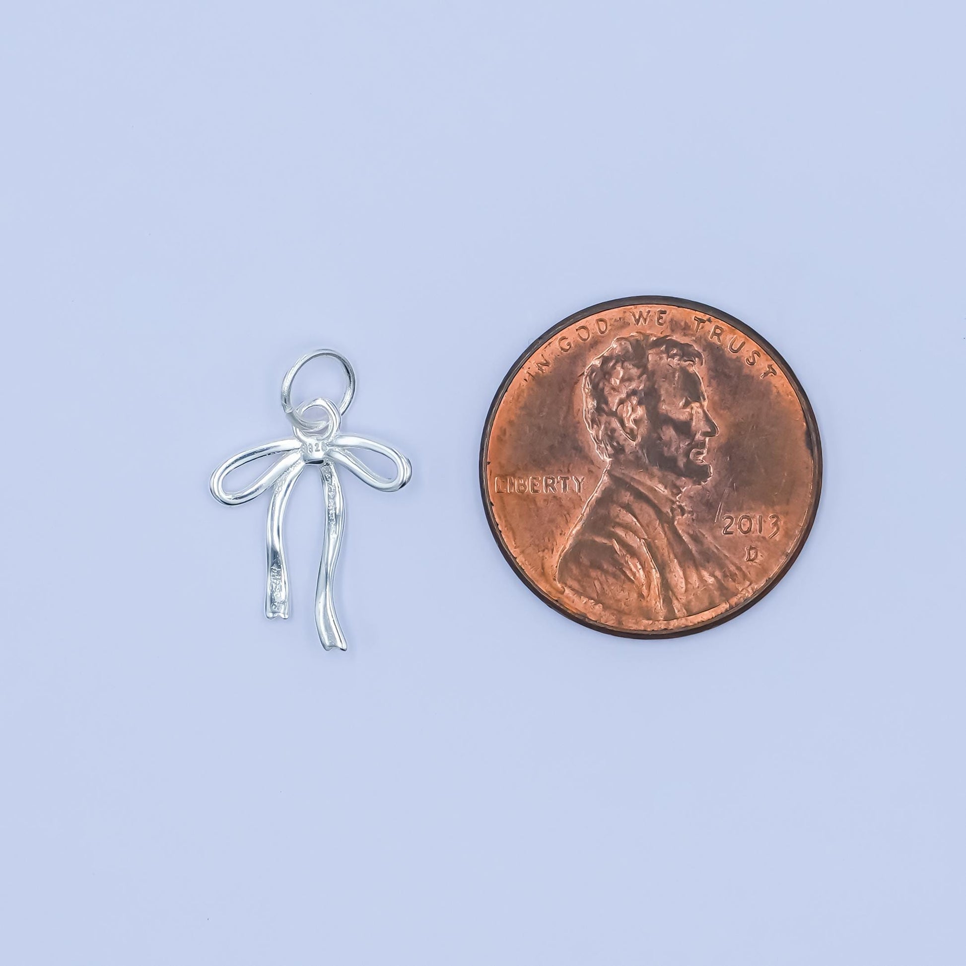 Mini Gold Vermeil bow charm for coquette girl jewelry bracelet earring necklace component add on charm s925 sterling silver finding SL-643