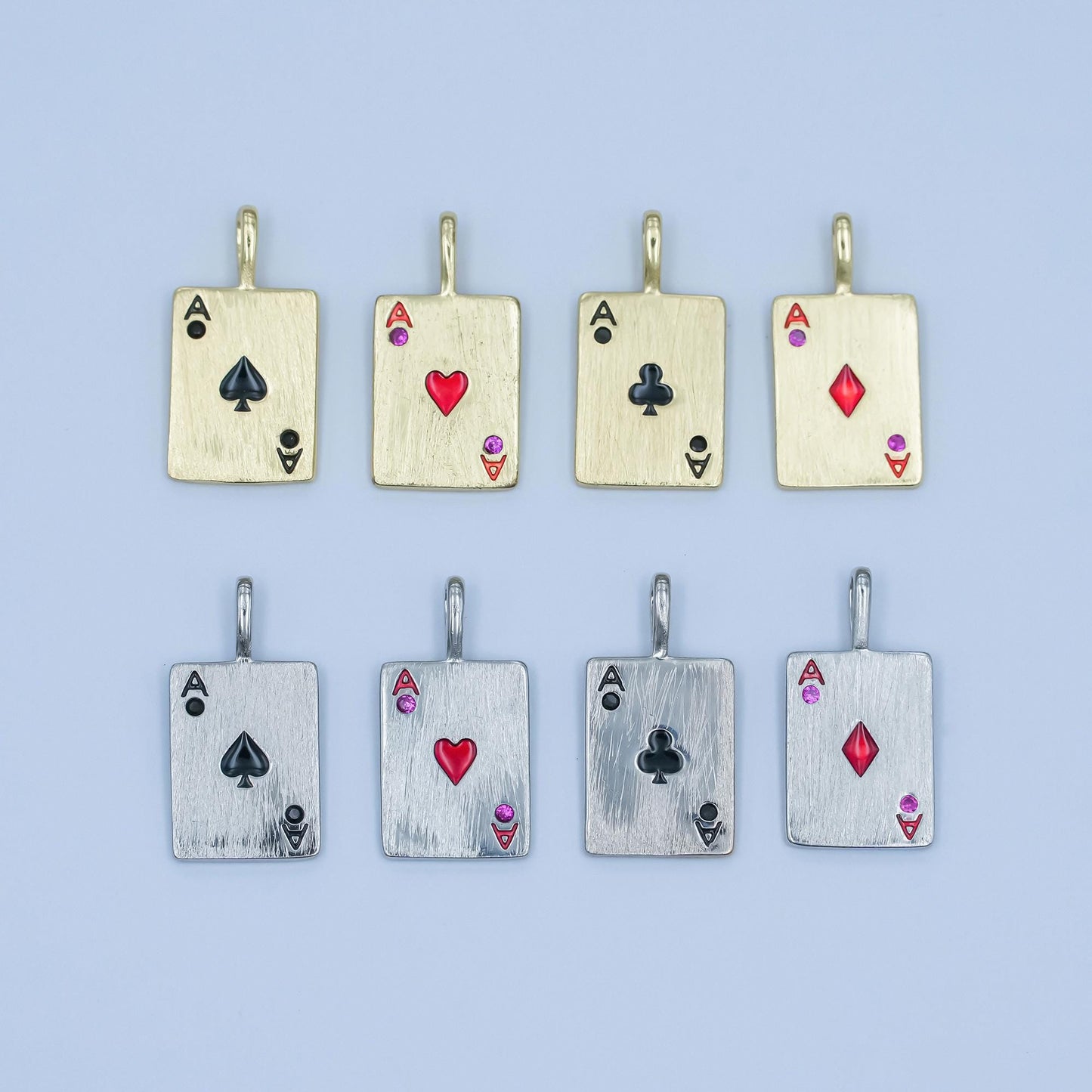 Dainty Gold heart ace playing card charm ace of spade poker pendant las vegas jewelry inspired AA-1449