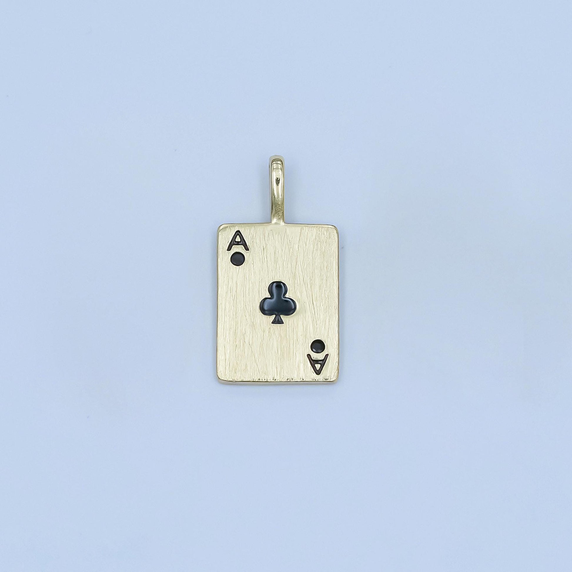 Dainty Gold heart ace playing card charm ace of spade poker pendant las vegas jewelry inspired AA-1449