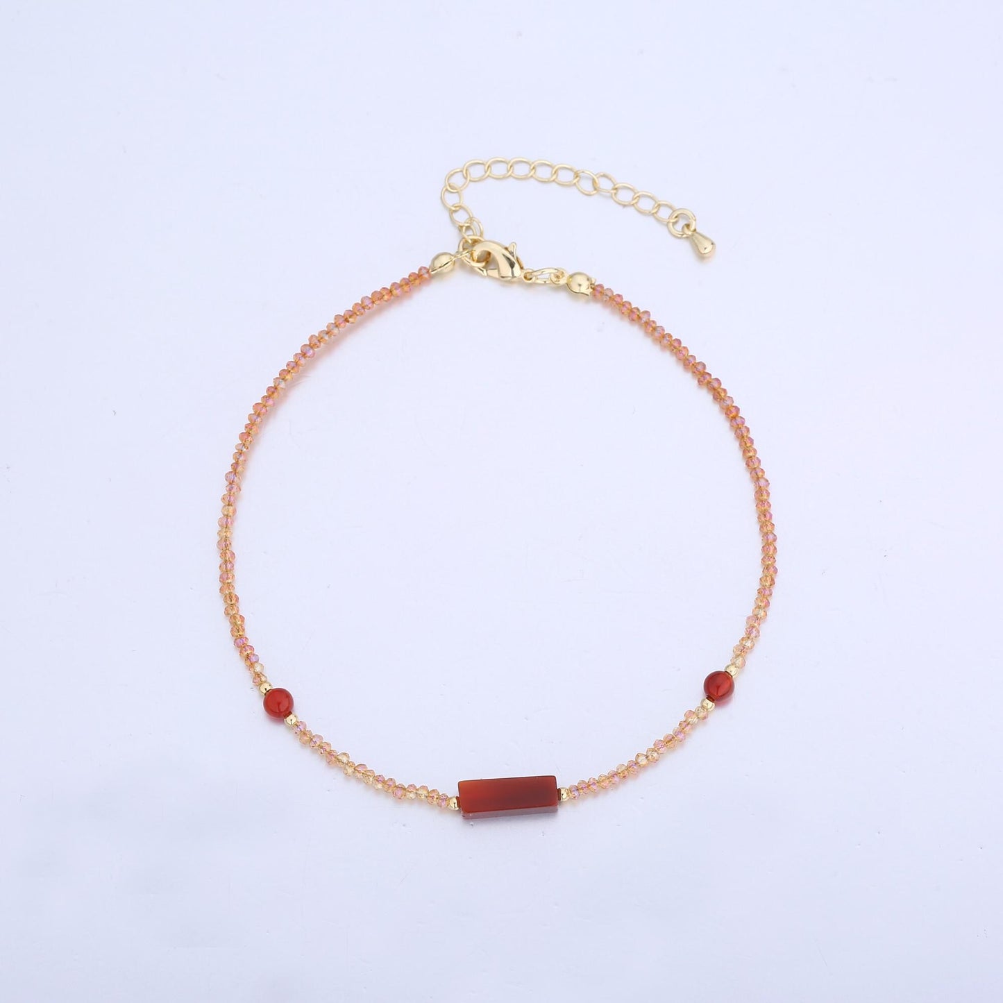 Handcrafted Beaded Anklets for Summer Jewelry Handmade Gift Idea 9 inch Long WA2947
