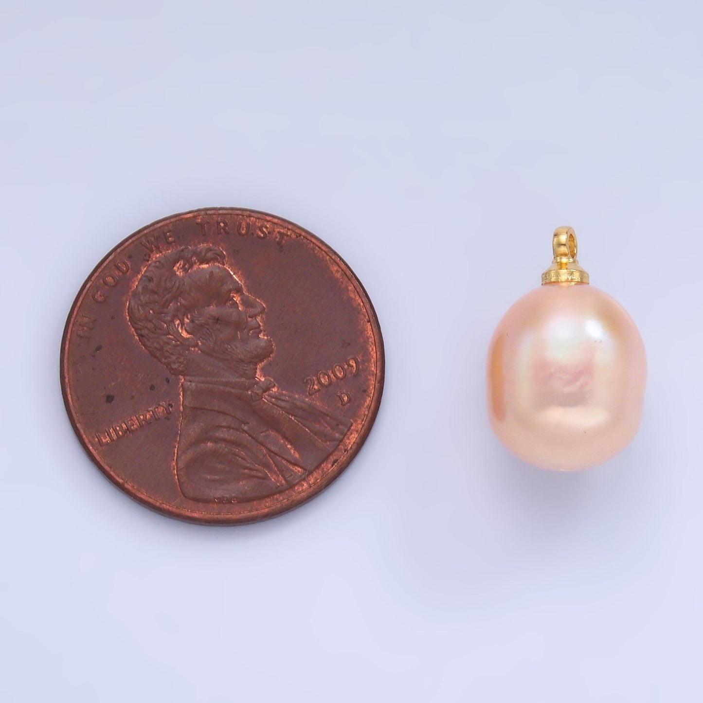 1x small fresh water pearl gold 9 mm real pearl mini charm minimalist bracelet necklace earring enhancer charm pendant P-1580