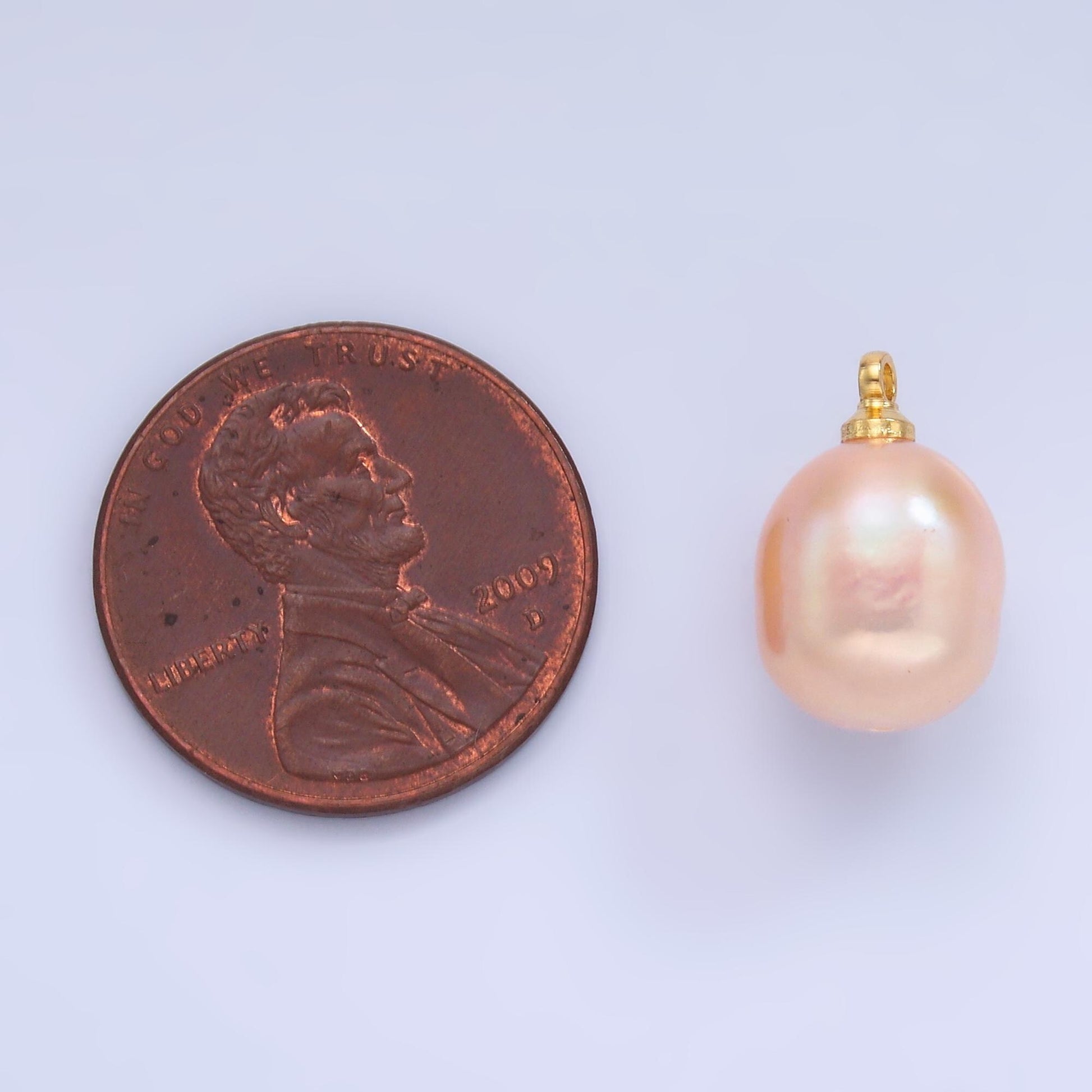 1x small fresh water pearl gold 9 mm real pearl mini charm minimalist bracelet necklace earring enhancer charm pendant P-1580