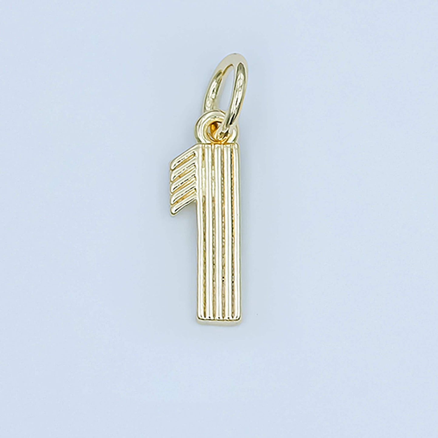 24K Gold Filled Groovy Disco Number Numerology Charm Birthday Varsity Jewelry | M617 - M621