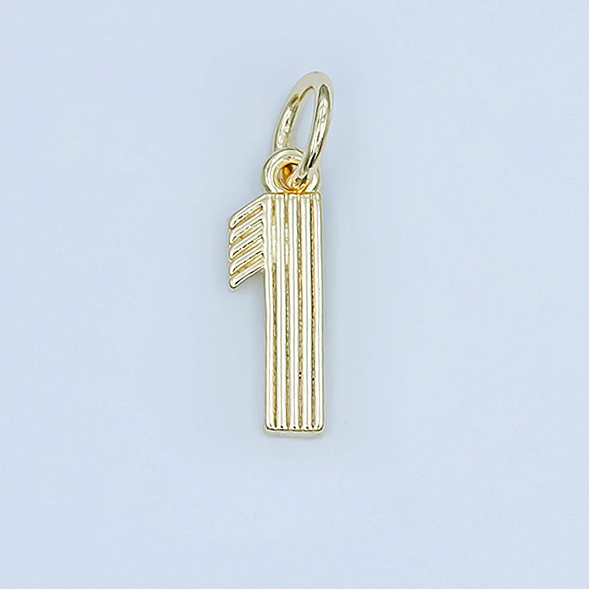 24K Gold Filled Groovy Disco Number Numerology Charm Birthday Varsity Jewelry | M617 - M621