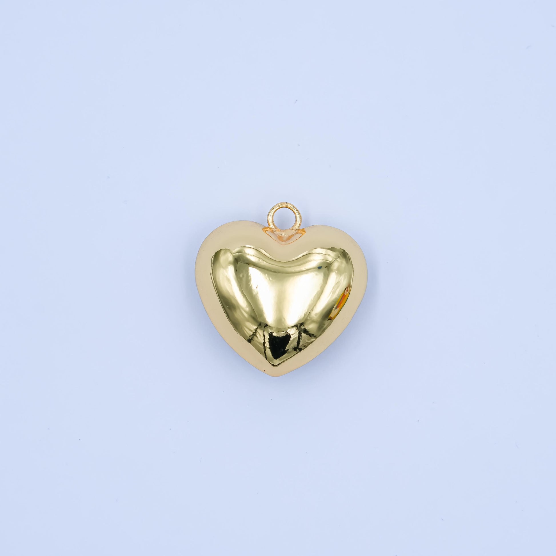 Mini gold Puffy heart charm Love pendant for necklace bracelet earring component M-180