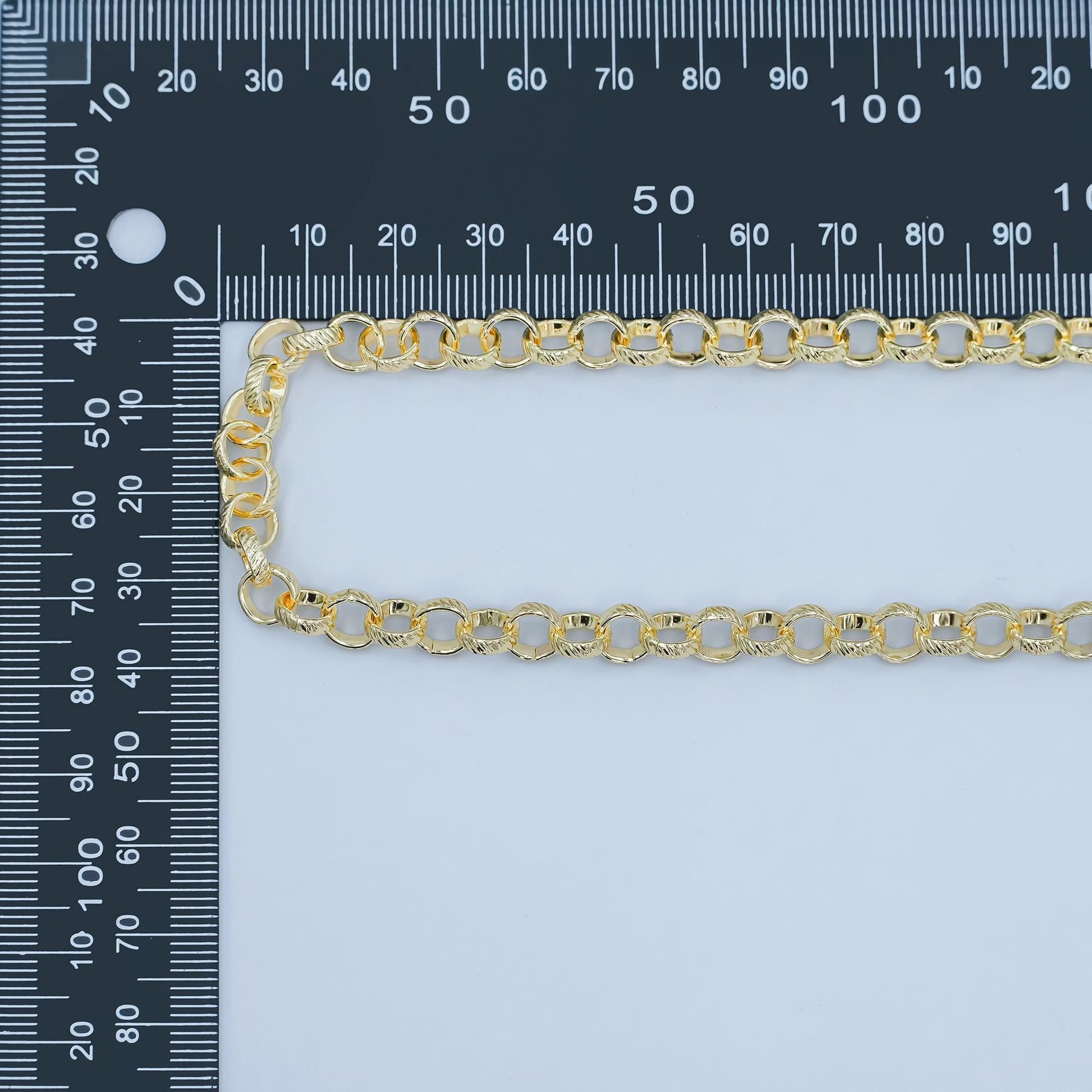 14k gold filled rolo cable chain by yard, gold filled cable rolo chain, wholesale bulk roll chain for jewelry making, thickness 1mm,roll-30