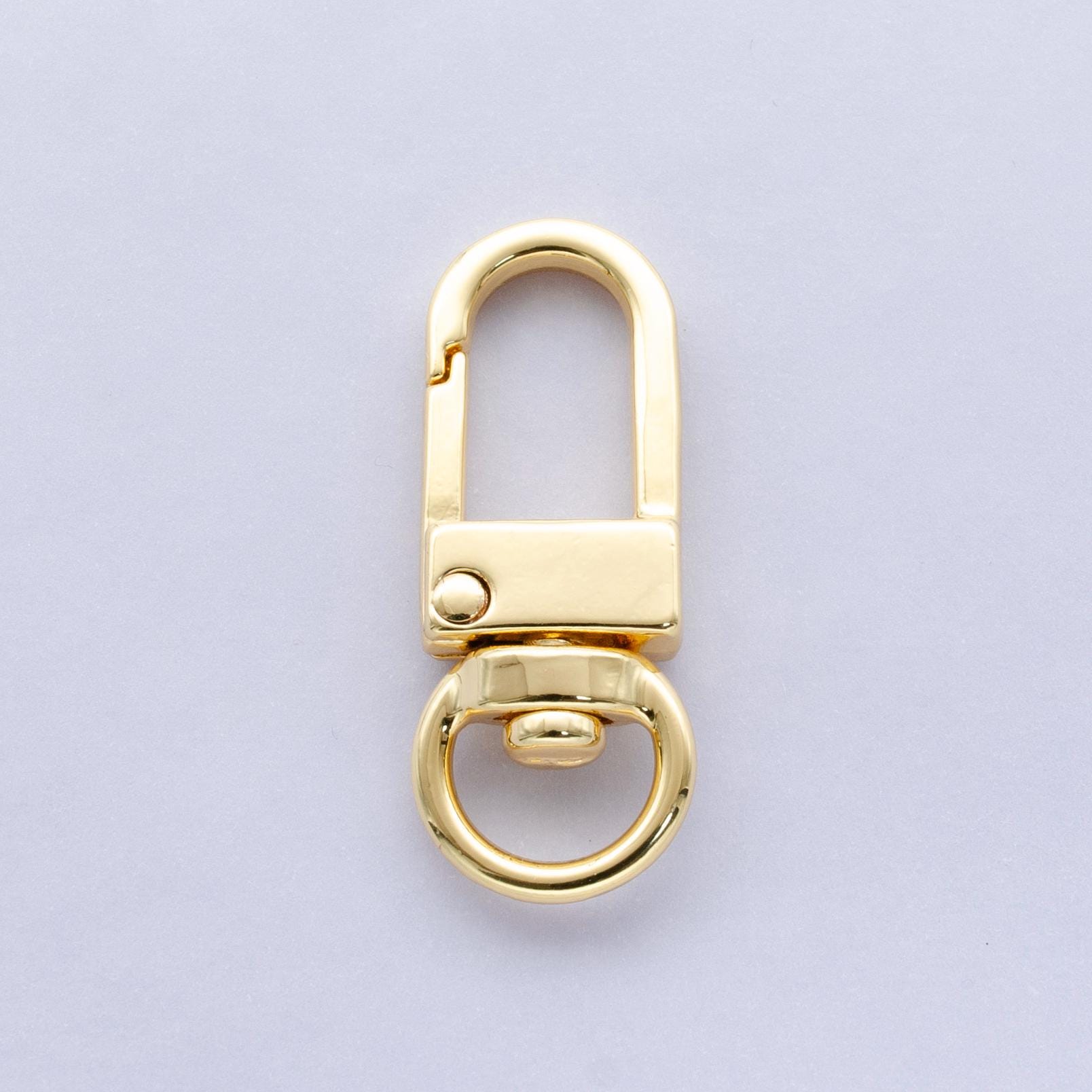Gold Oval clasp spring gate clasp 33 x 12 x 6mm wholesale supply for Bag Charm Component Jewelry Making Supply Z-1109