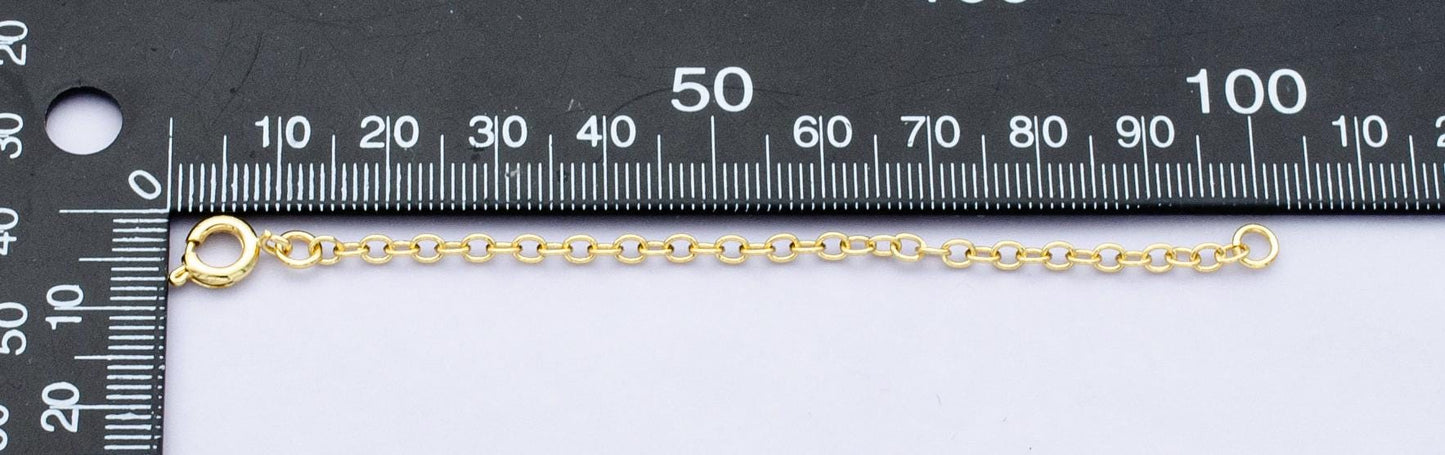 4inches Gold filled chain extender for necklace bracelet supply component findings extenders w/ heart charm, Z-1106