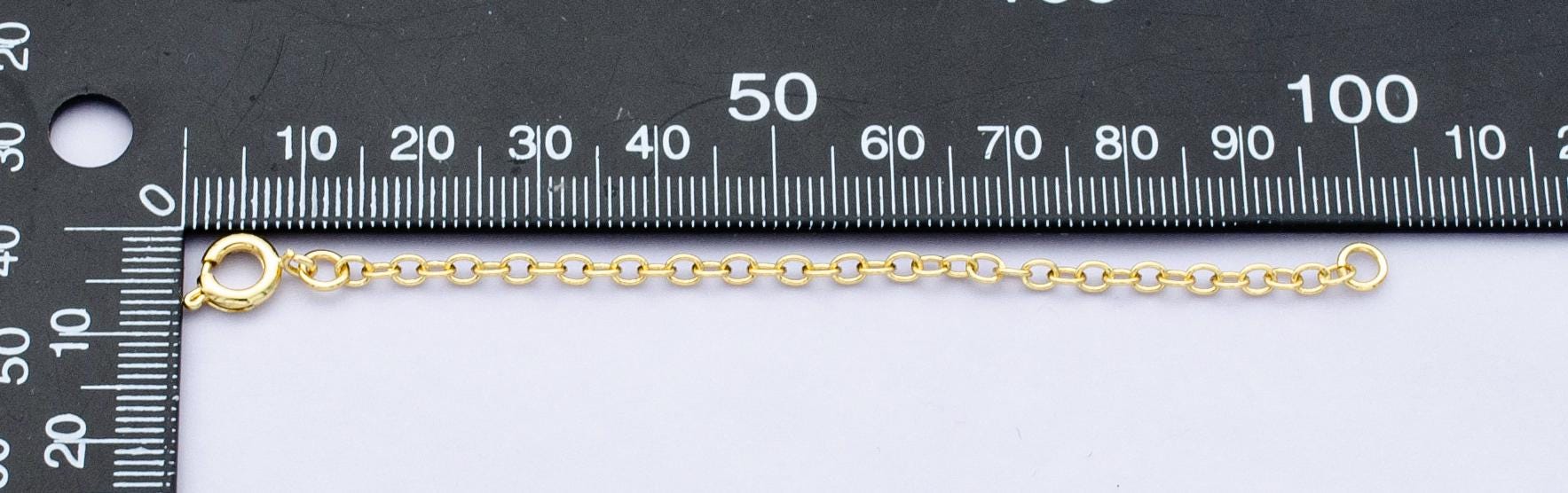 4inches Gold filled chain extender for necklace bracelet supply component findings extenders w/ heart charm, Z-1106