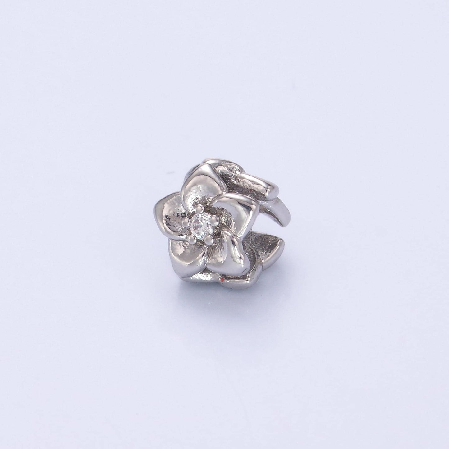 Mini Gold Flower Bead Spacer 24k gold filled bead spacer in gold or Silver b242
