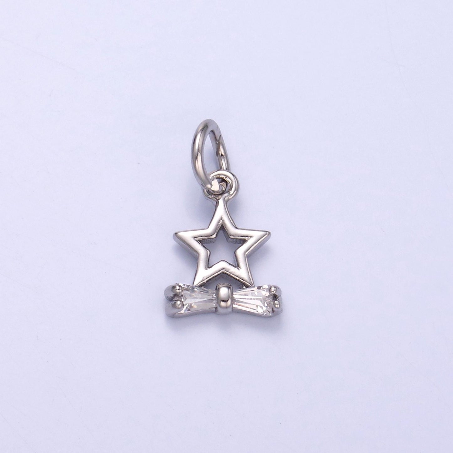 Mini Gold Star Charm Micro Pave Charm , Twinkle Little Star Jewelry Pendant Celestial Charm for Jewelry Supply C042