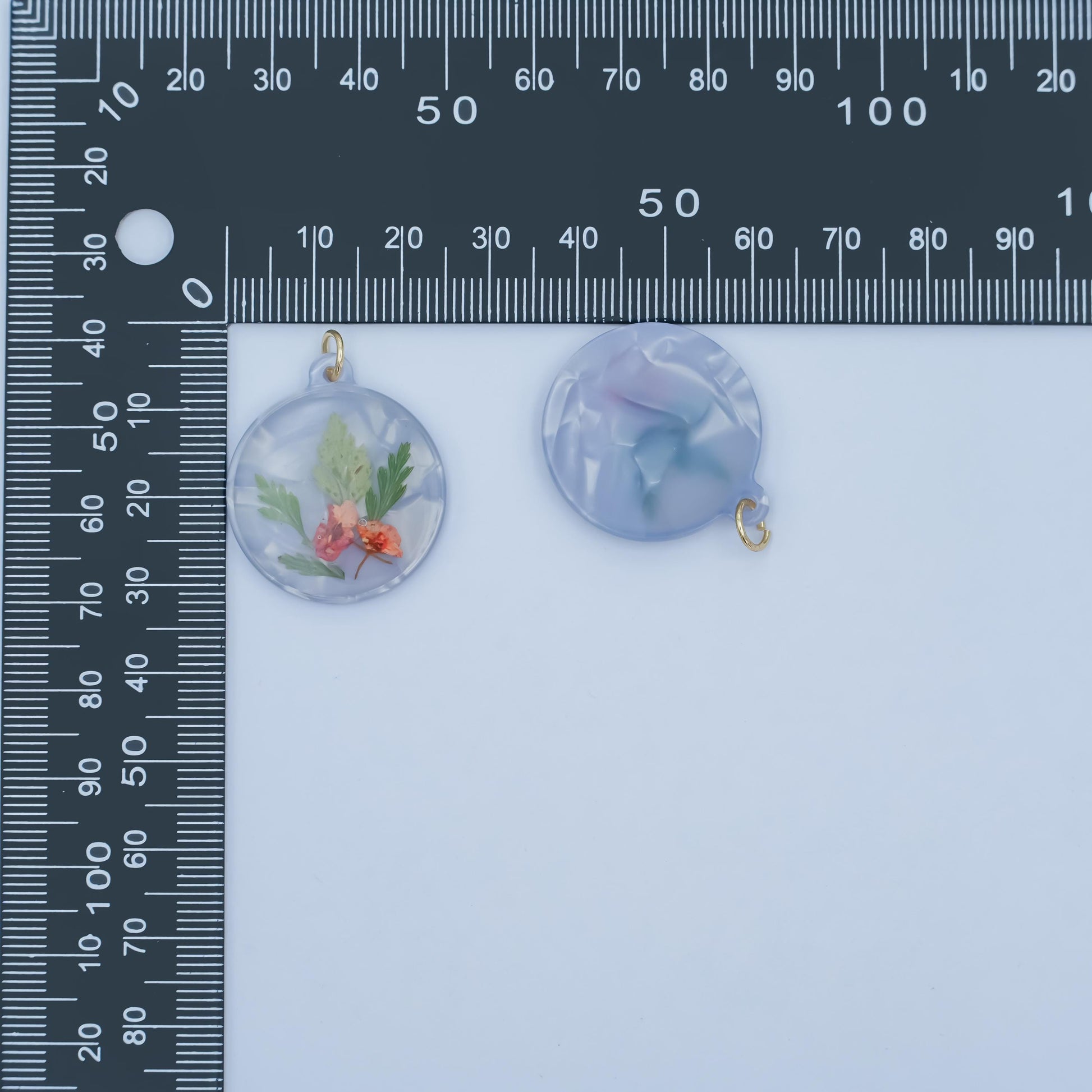 Real Marigold Resin Pendant Handmade Pressed Flower Charm for Necklace, Jewelry Making or Craft Supplies N-062