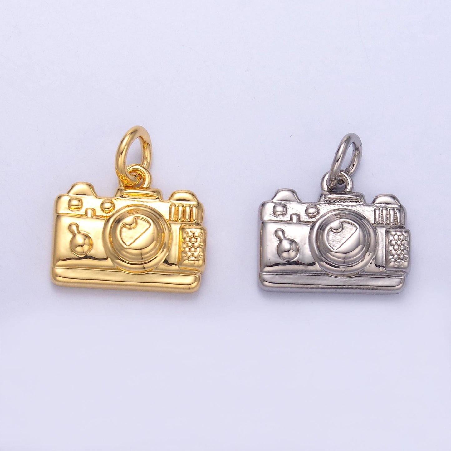 24k gold filled Mini camera Charm Silver photography pendant | N013