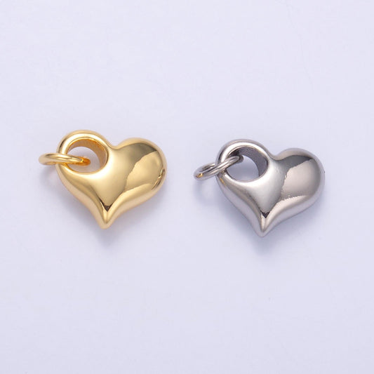 Mini 24k Gold Filled Heart Charms Small Mothers Love Charm for Bracelet Necklace N003