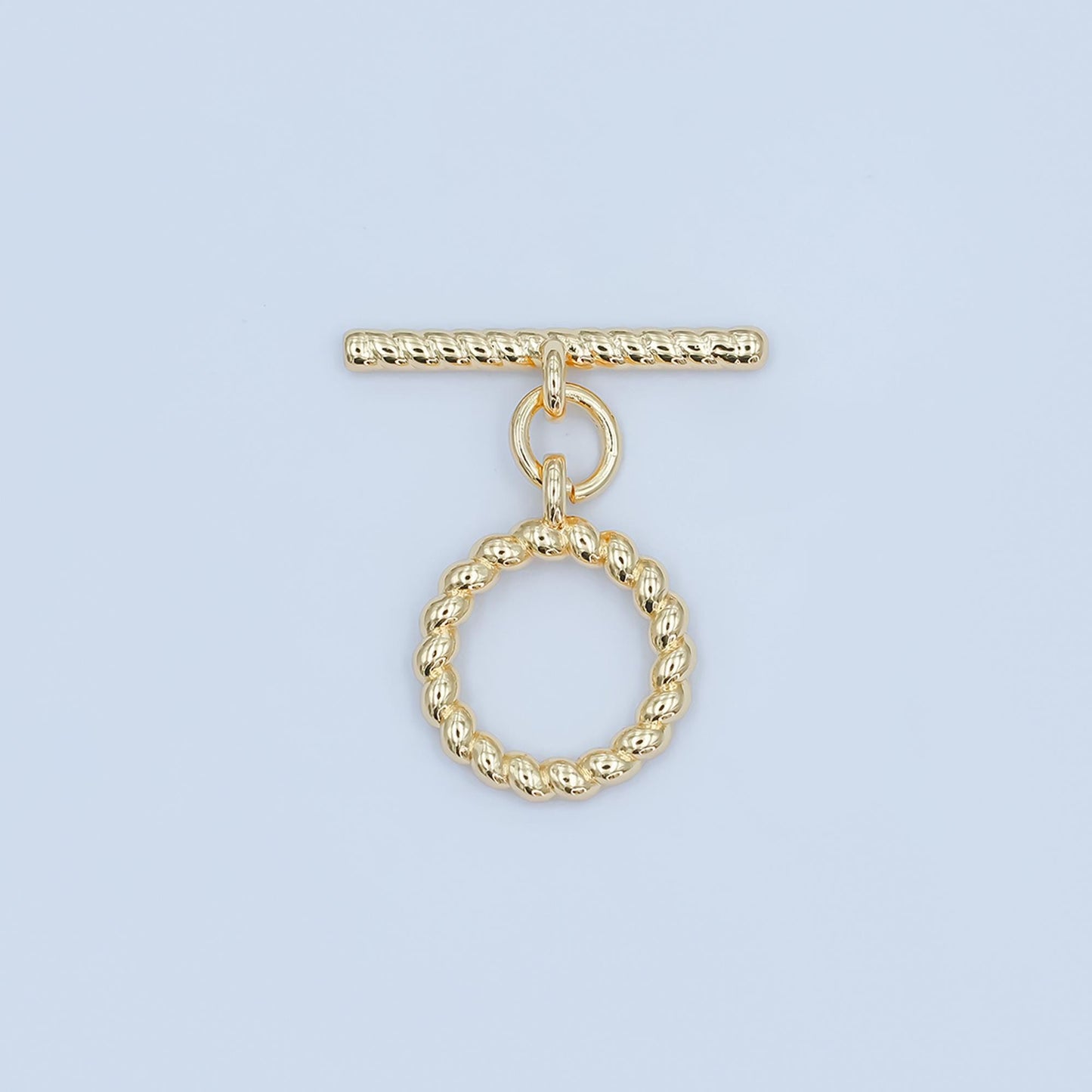 24k gold Filled rope ot toggle clasps twisted end clasp for jewelry handmade making bracelet necklace bar fancy clasp Z-1105