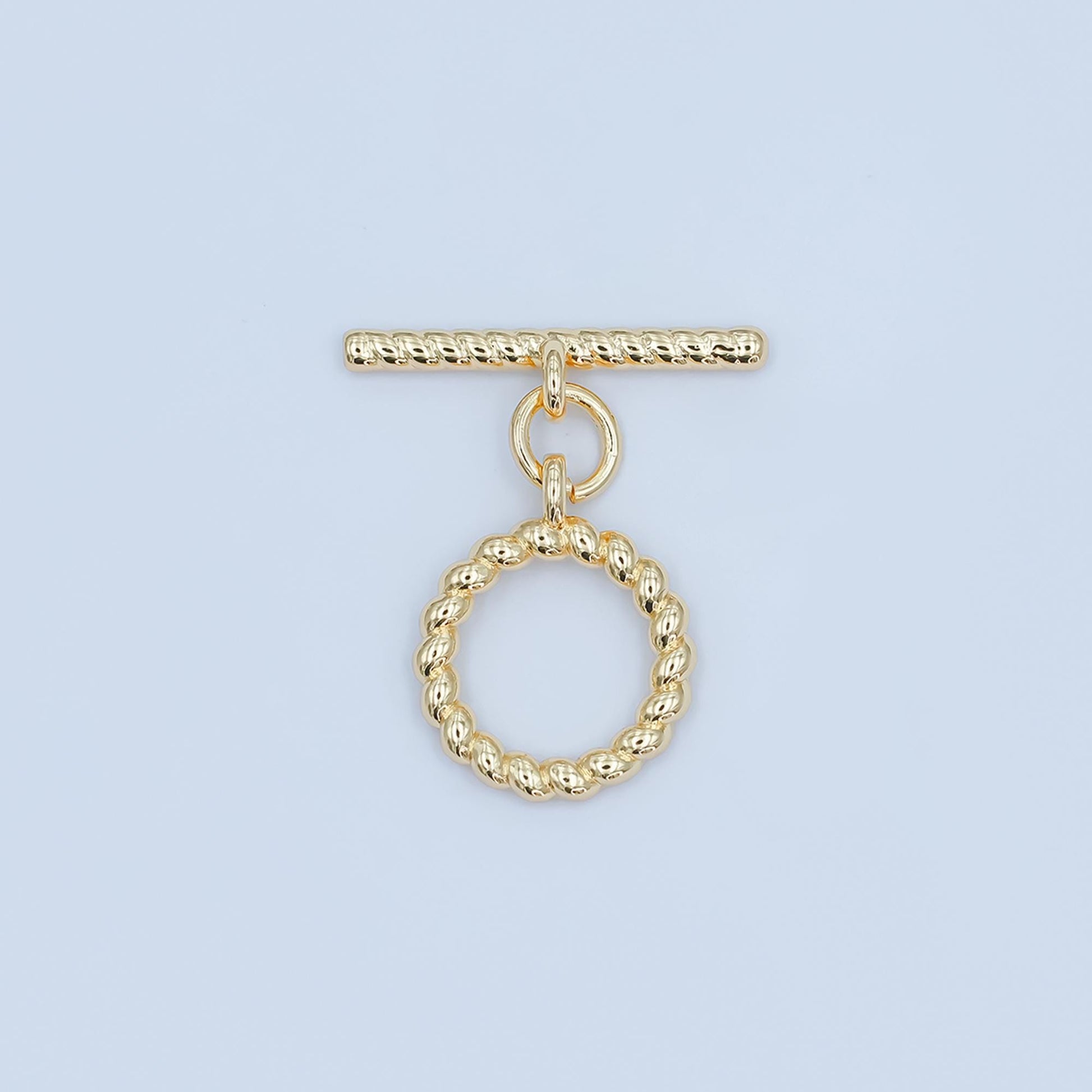 24k gold Filled rope ot toggle clasps twisted end clasp for jewelry handmade making bracelet necklace bar fancy clasp Z-1105