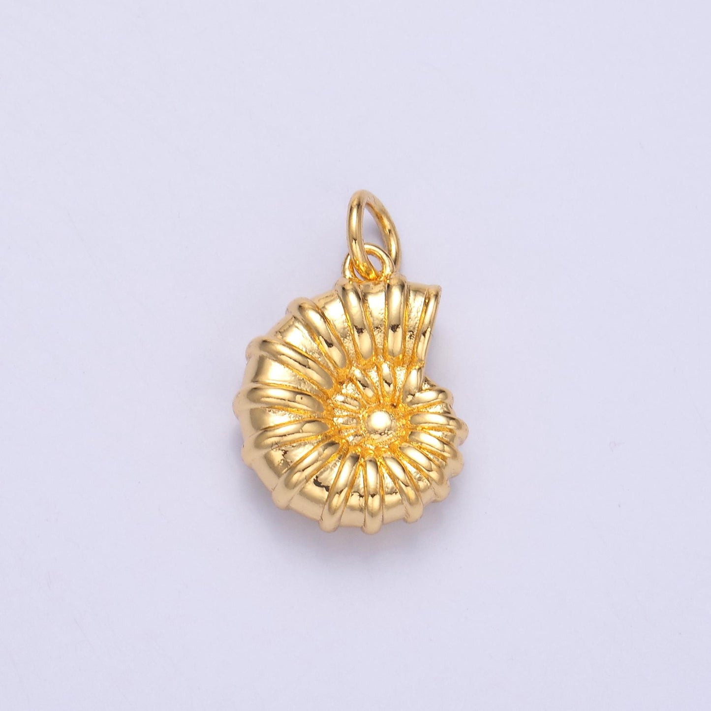 Dainty 24k Gold Filled amanite charms Ammonite Shell Dangle Charm Beach Under the Sea Jewelry Inspired N014