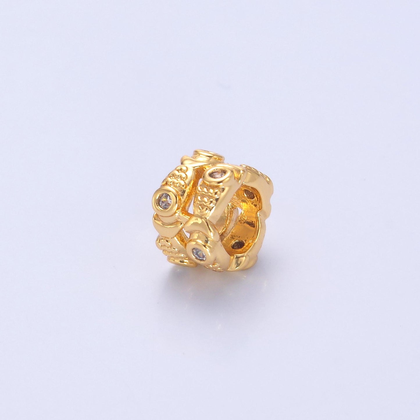 7mm Tube Gold Filled Spacer beads for diy beaded bracelet Necklace jewelry charms rondelle bead spacer bead B-646