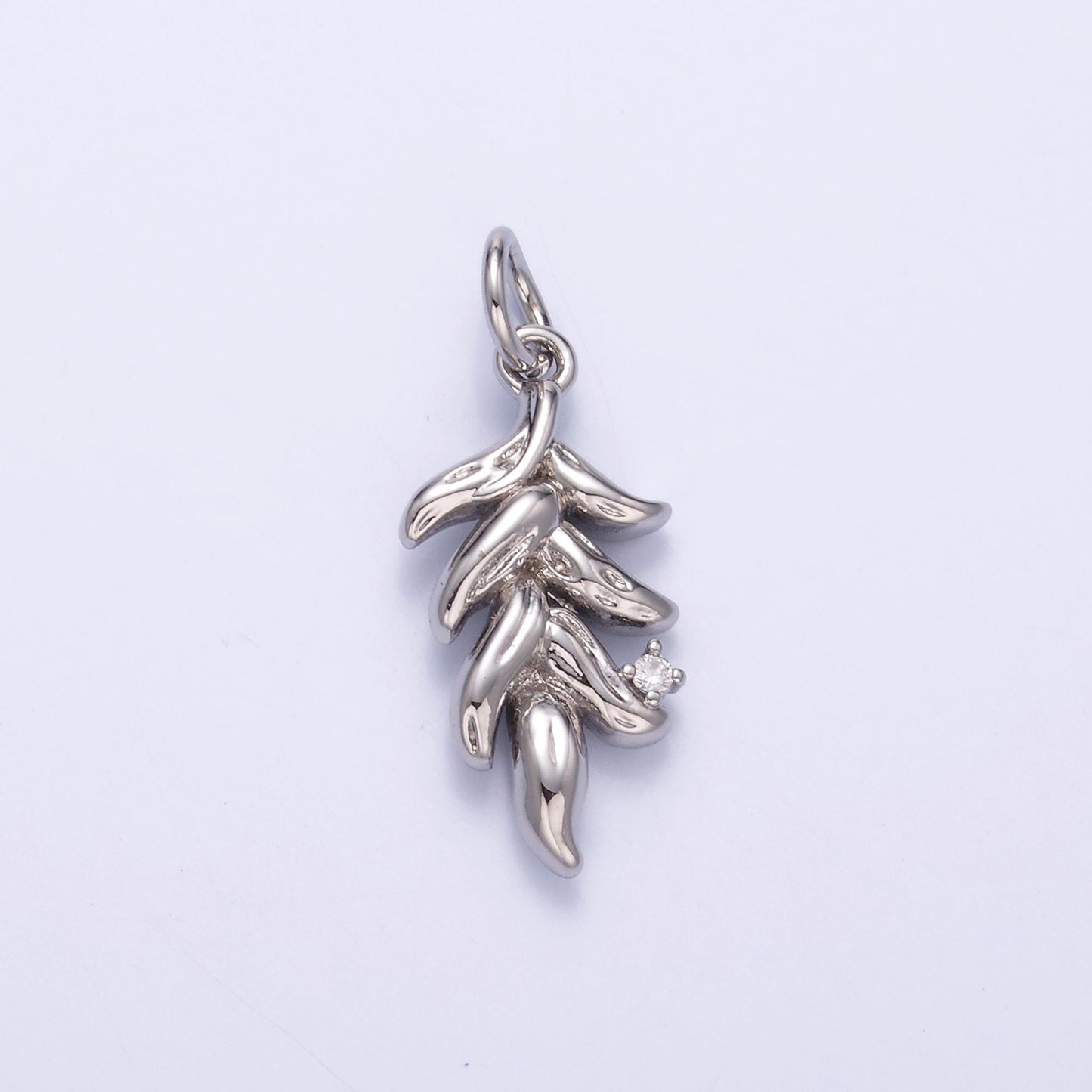 24k Gold Filled Cute Dainty Leaf Pendant, Gold Leaf Flora Charm Bracelet | n-022