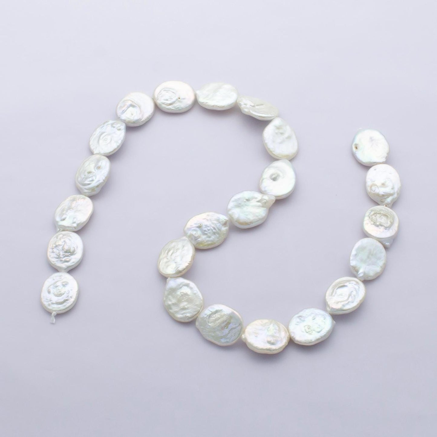 1 strand aaa quality luster white 14-16mm genuine freshwater baroque pearl 21pc high quality pearl