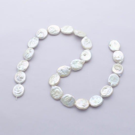 1 strand aaa quality luster white 14-16mm genuine freshwater baroque pearl 21pc high quality pearl