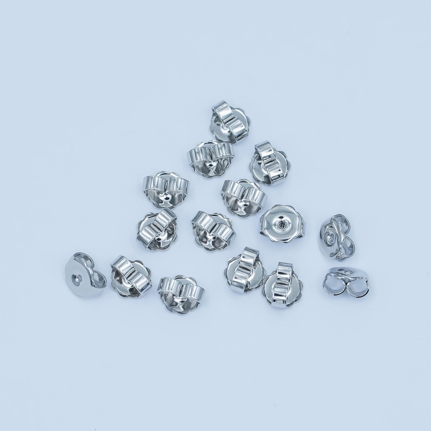 10 pair Silver earring backs, earring stoppers, butterfly earring backs, clutch earring backs, jewelry finding Z-1144