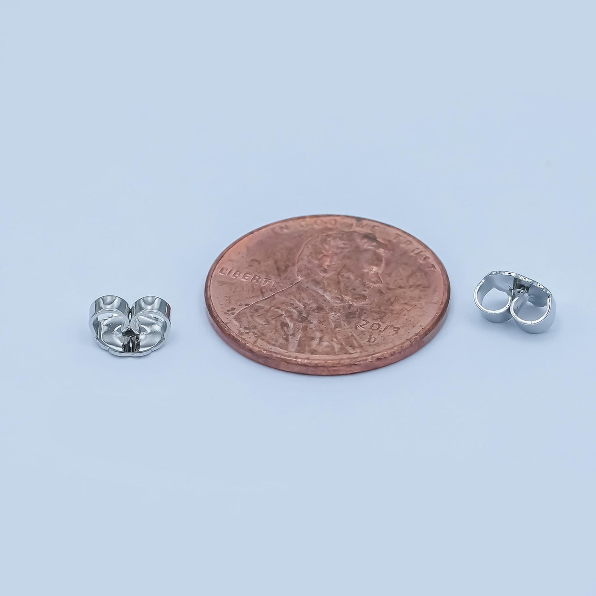 10 pair Silver earring backs, earring stoppers, butterfly earring backs, clutch earring backs, jewelry finding Z-1144