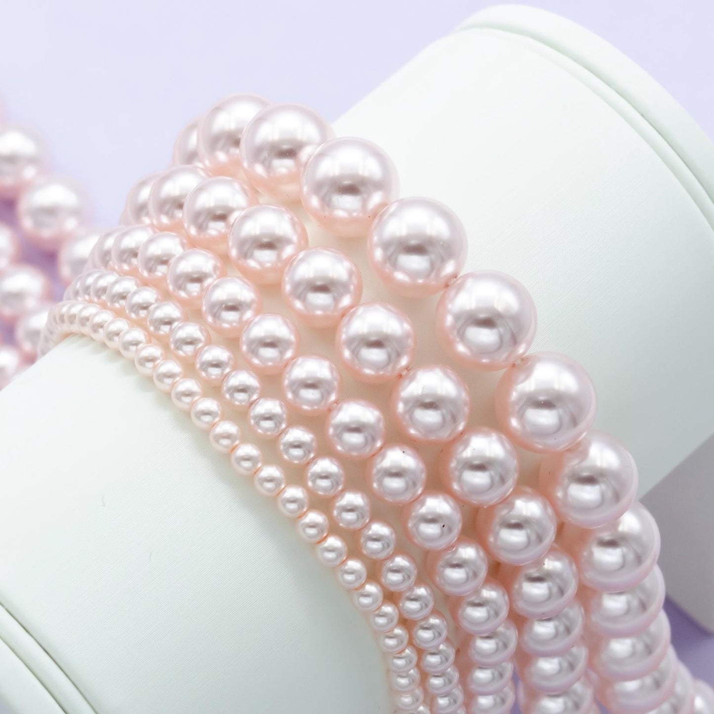Handcrafted Soft Pink Shell Pearl Necklace 17 inch + 2 inch extender for Layering minimalist Jewelry Making Supply WA2785