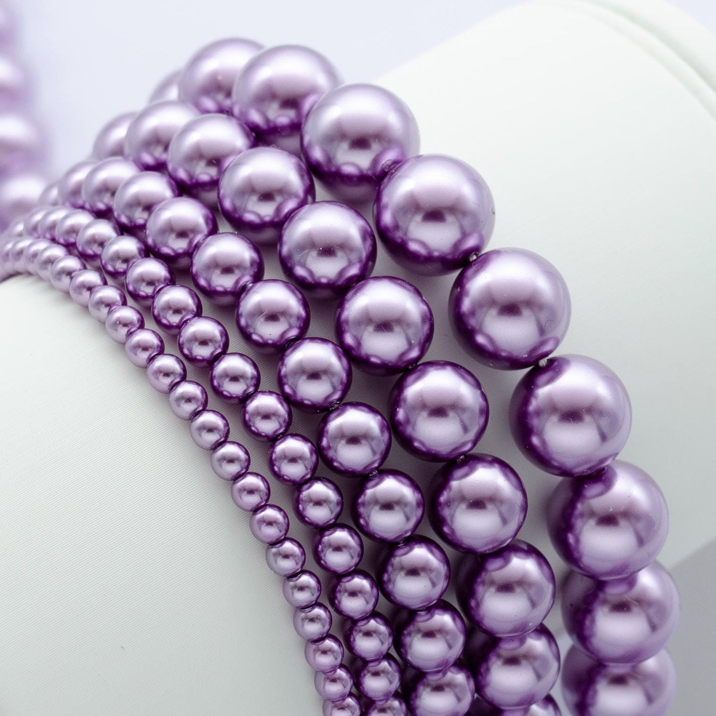 Handcrafted Purple Shell Pearl Necklace 17 inch + 2 inch extender for Layering minimalist Jewelry Making Supply WA2831