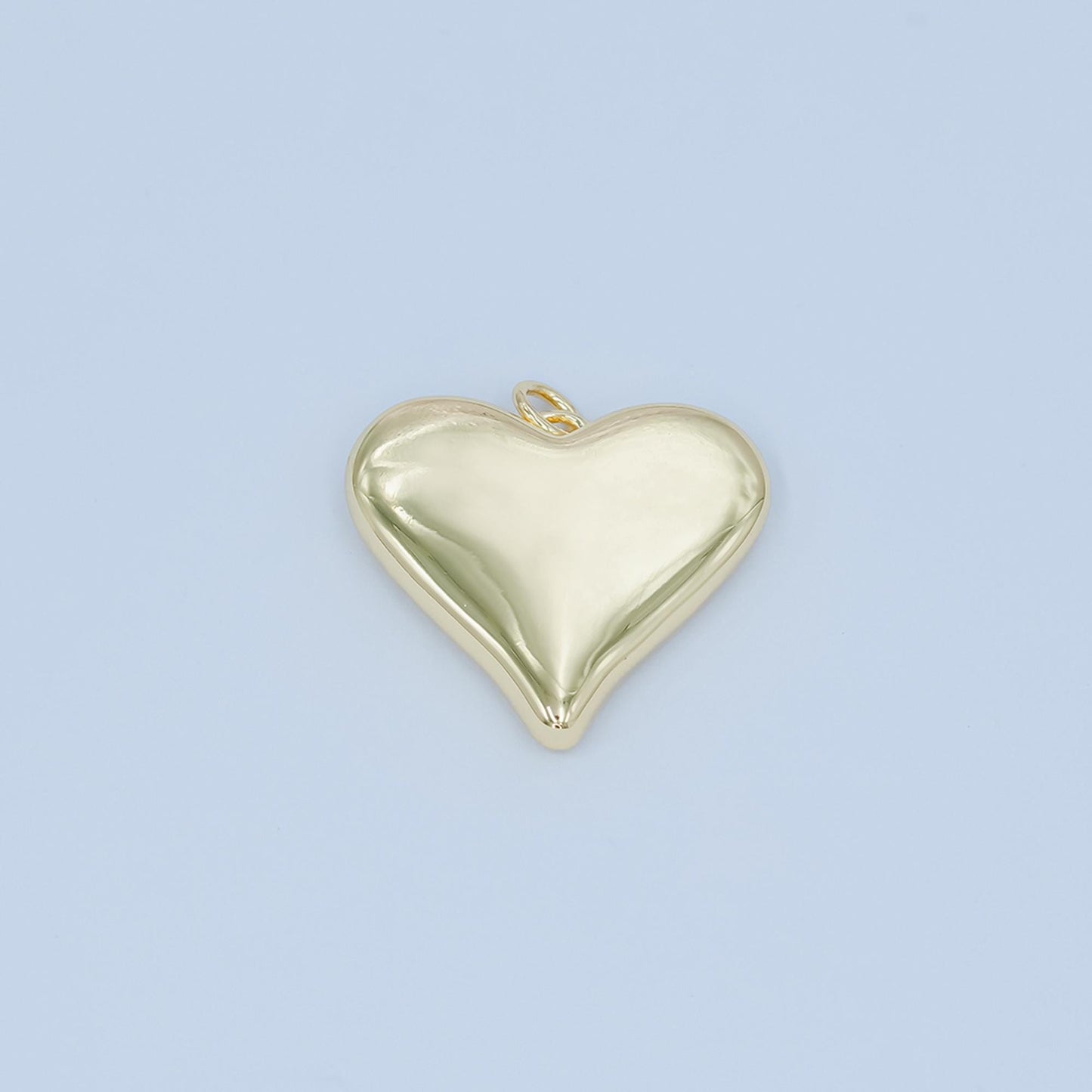 Dainty gold heart charm Love pendant for necklace bracelet earring component N-080