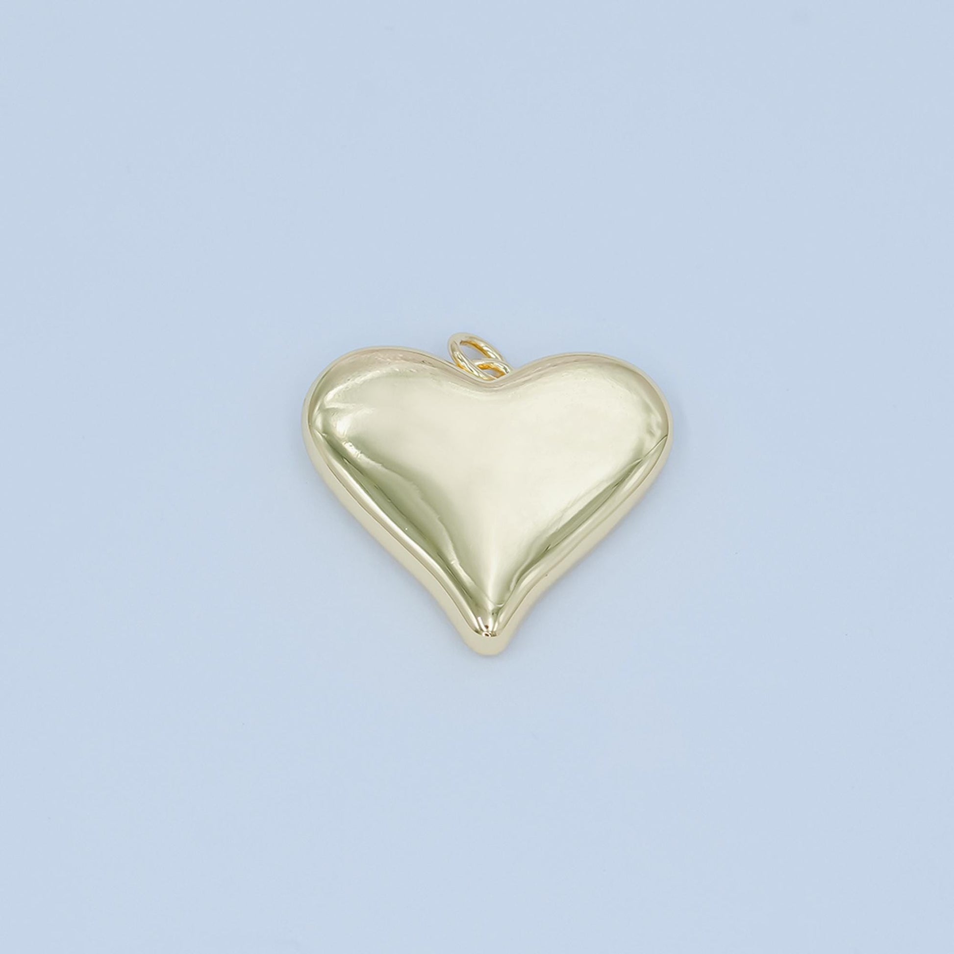 Dainty gold heart charm Love pendant for necklace bracelet earring component N-080