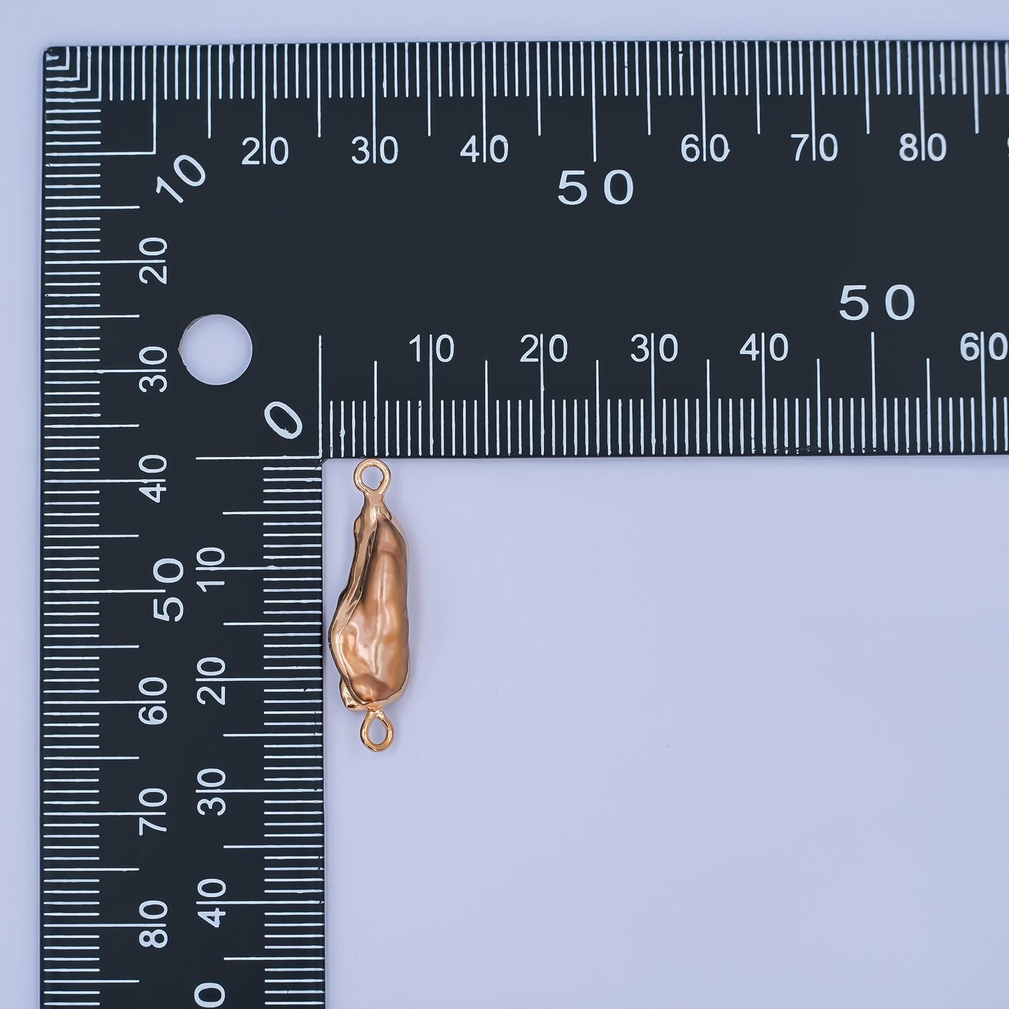 One of a kind mauve purple freeform Oval baroque pearl charm Connector genuine freshwater mermaid pearls pendant p-1944