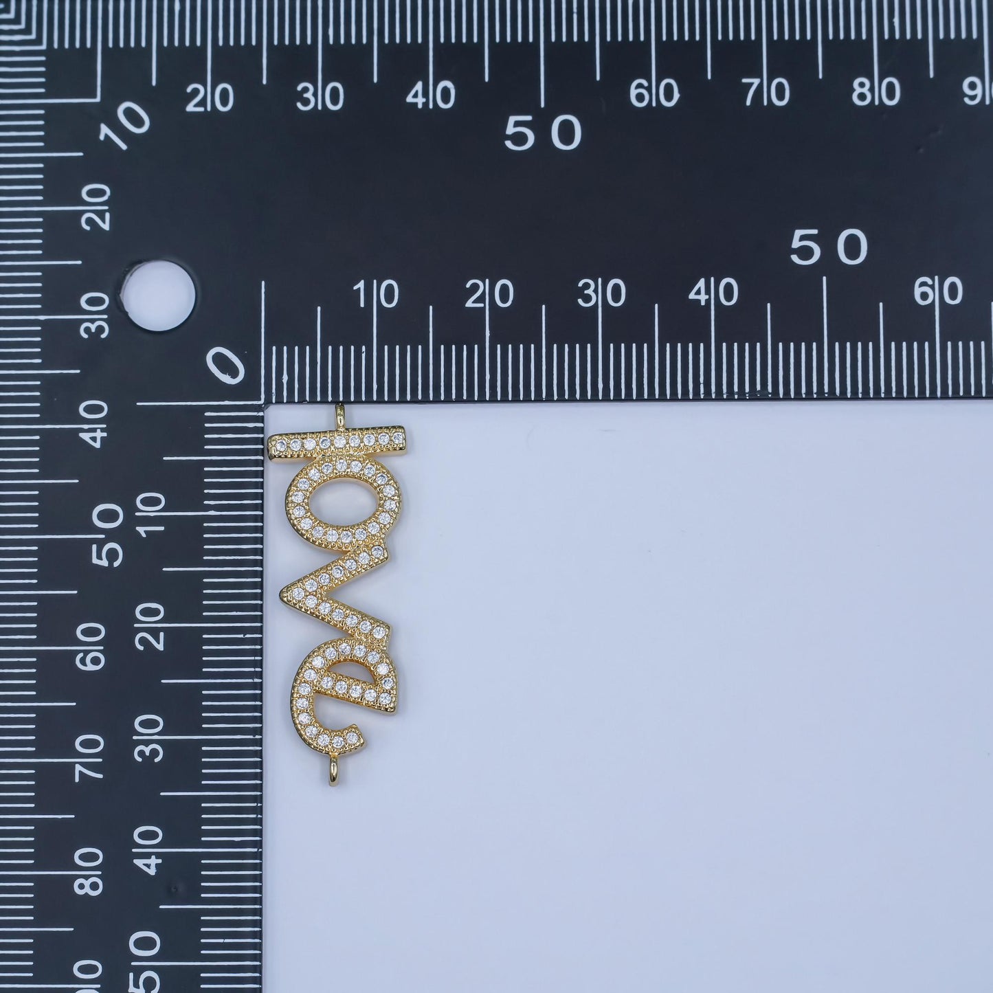 Love charm connector, bracelet connector, jewelry connectors, love charm, necklace connectors, micro pave cubic zirconia Y006