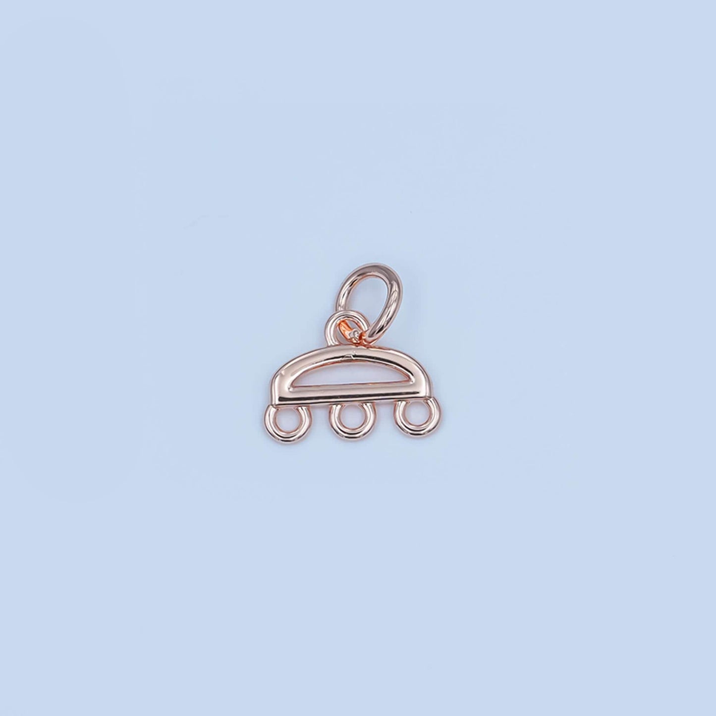 Mini Triple Strand Bracelet and Necklace Link and Charm Holder in Gold, Silver, Rose Gold Clasp Z1145