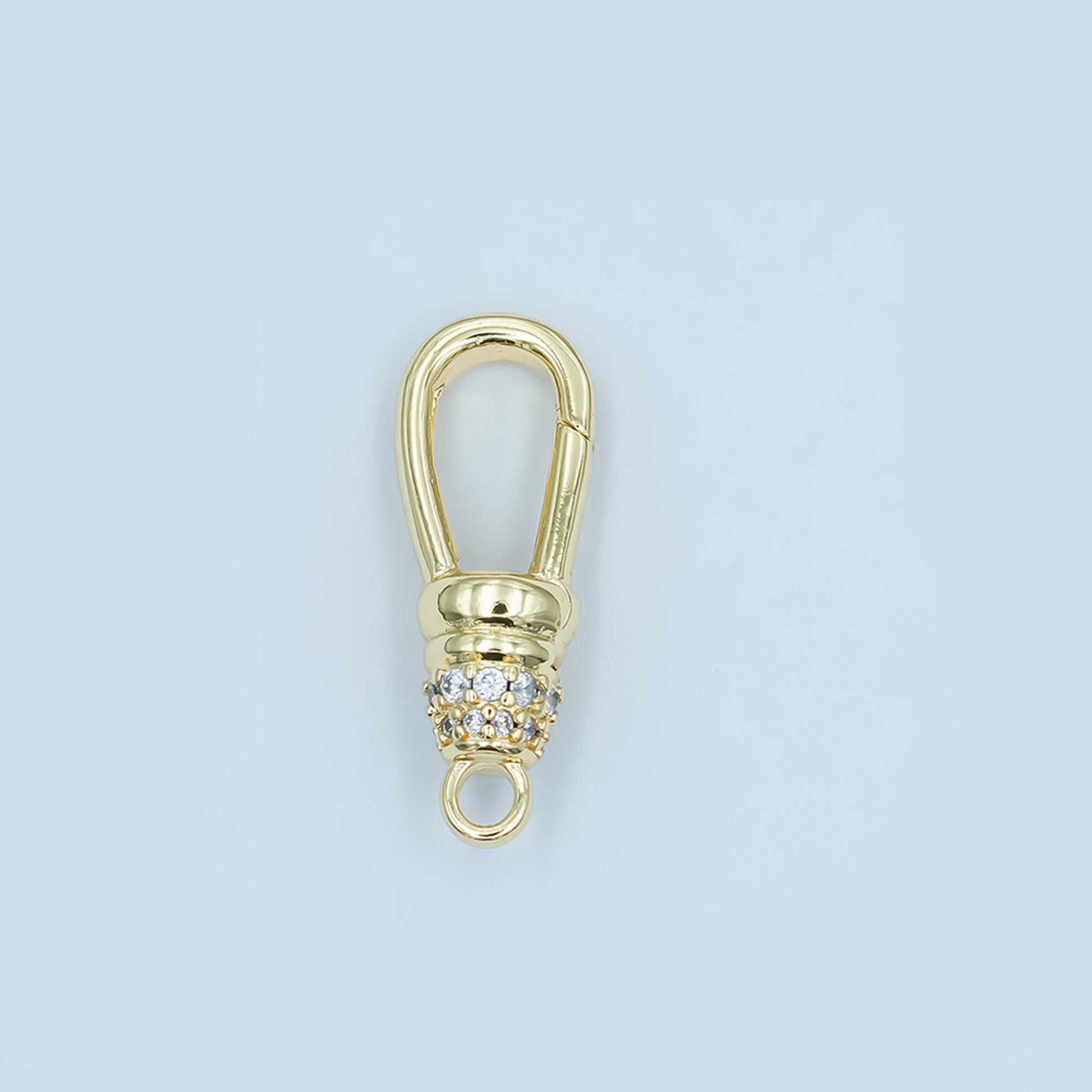24k gold filled CZ triggerless Lobster Clasp 25mmx8.9mm clasps in gold / Silver color Z-1123